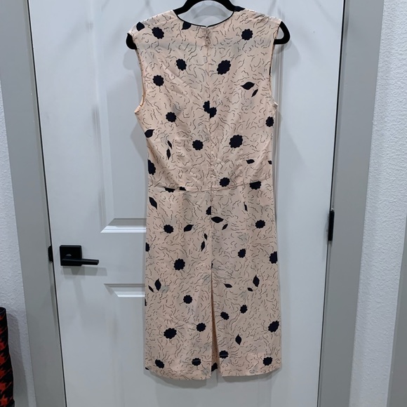 Marni Pink Abstract Print Silk Knee Length Dress 42 - Picture 6 of 8